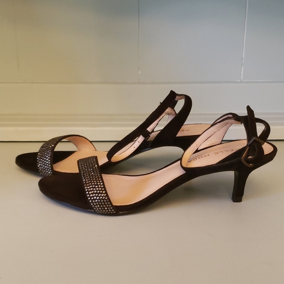 New Pelle Moda Fabia Open Toe Black 2.5" Heels - Picture 6 of 8
